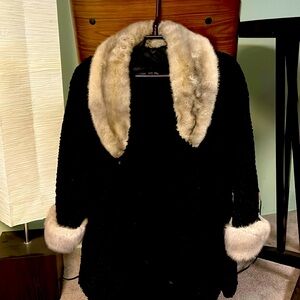 Curly Lamb /Mink Jacket